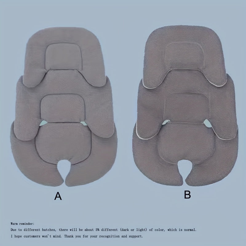 Baby Stroller Seat Cushion Reversible with Safety Inner Pad and Waist Support
