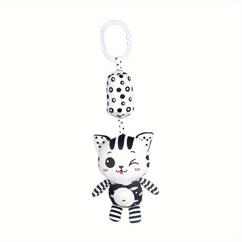 Baby Rattle Wind Chime for Visual Training and Development Black and White Toddler Gift