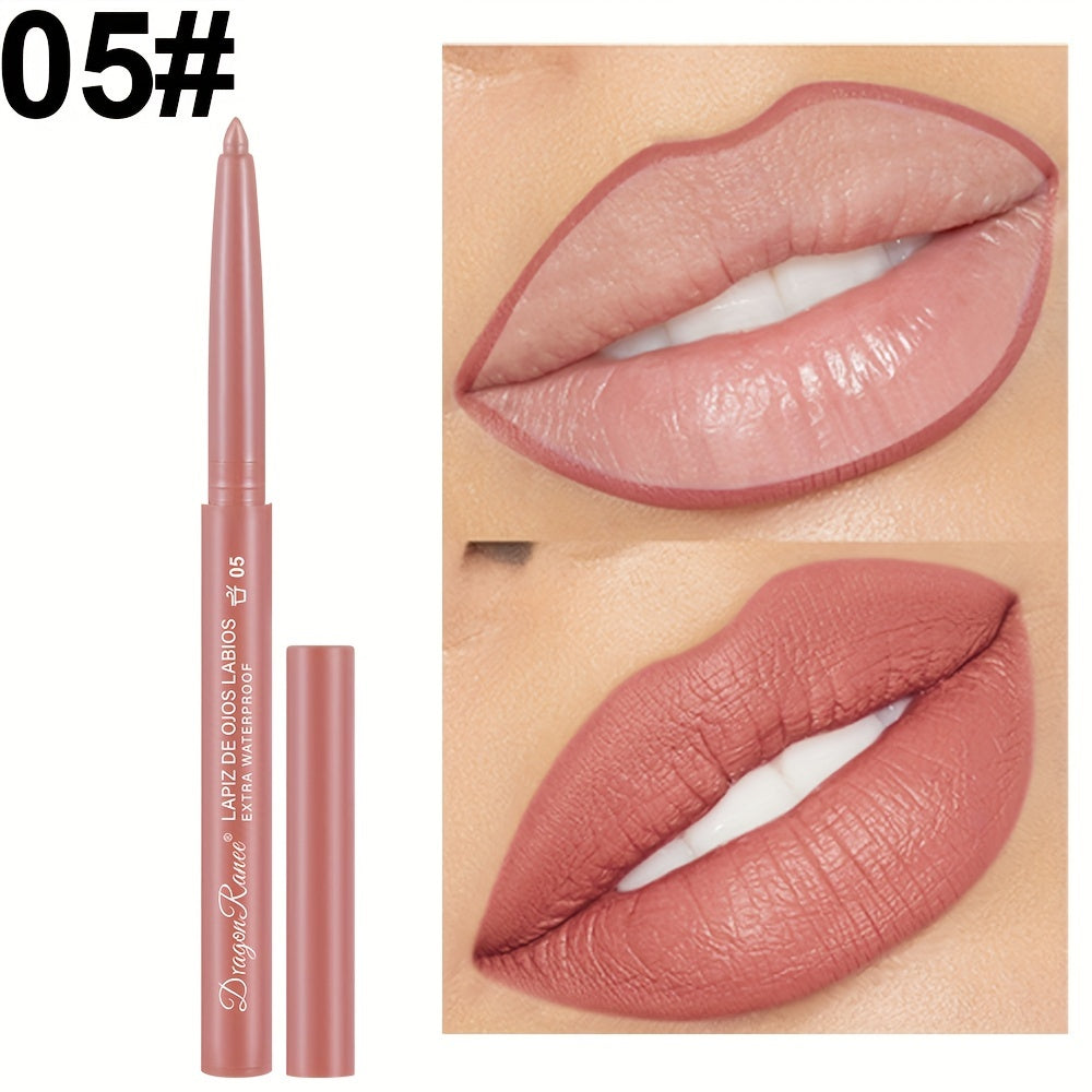 Women's Waterproof Matte Lip Liner Pencil Long-Lasting Velvet Automatic Twist