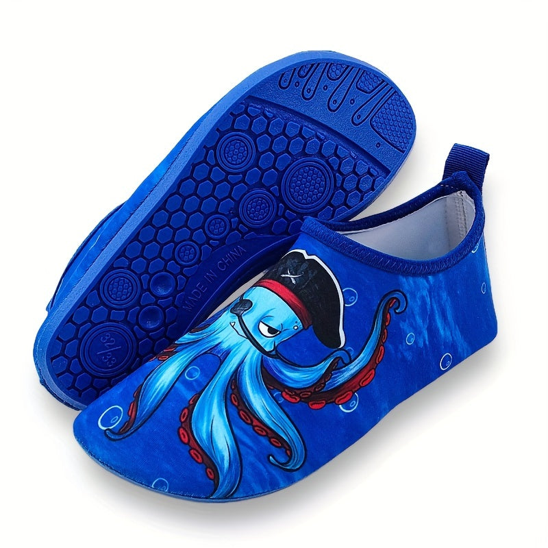 Детские водные тапочки легкие с мультяшным дизайном, легко надеваются для пляжа и водных развлечений