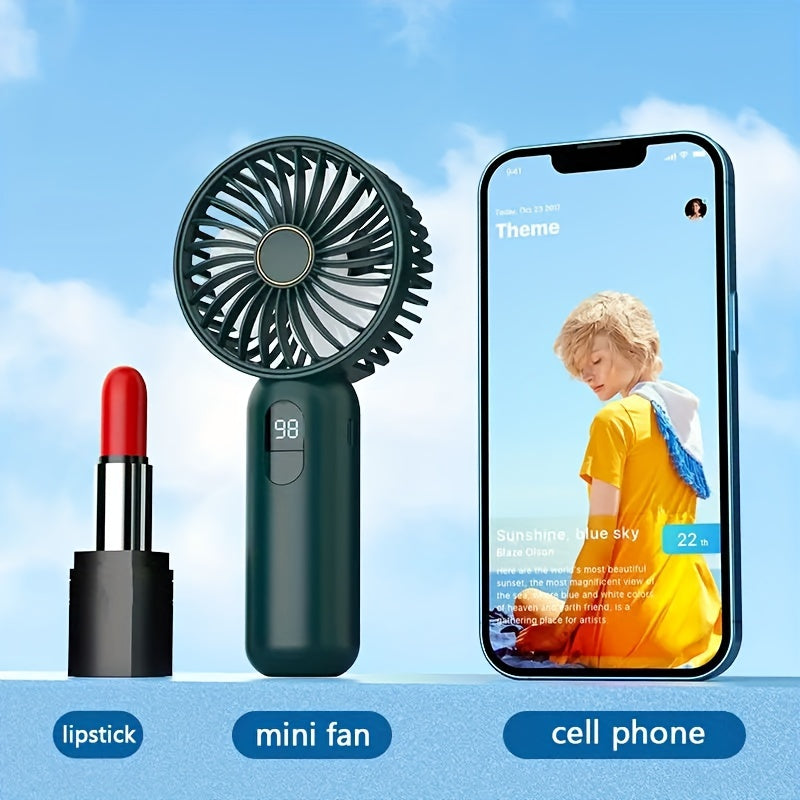 Mini Handheld Fan USB Rechargeable Portable Silent Durable for Office Outdoor Camping
