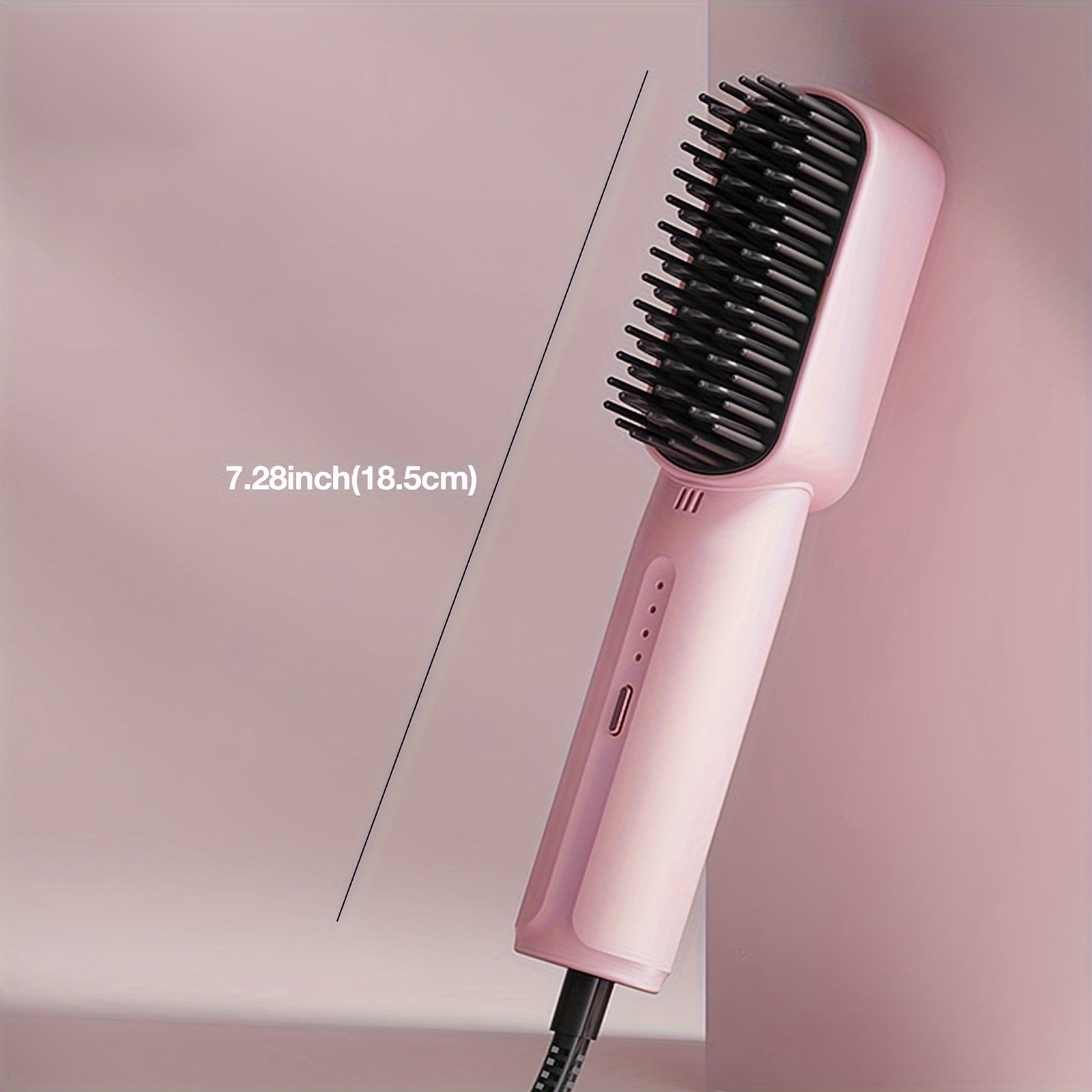 Peine alisador de cabello portátil con tecnología de iones negativos, calor rápido, para todo tipo de cabello, ideal para viajar