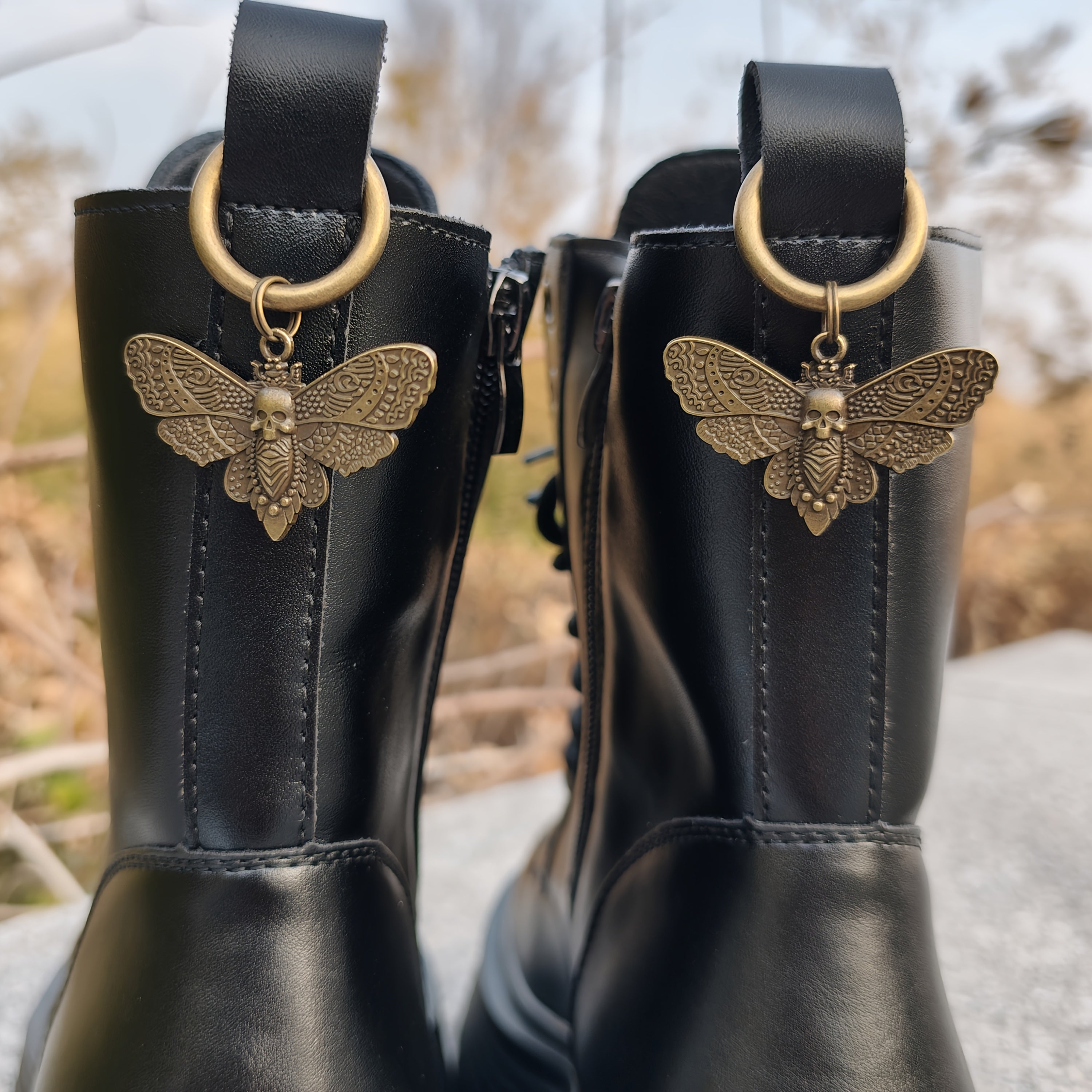 Unisex Alloy Skull Angel Shoe Decorations for Boots and Shoes Accessories