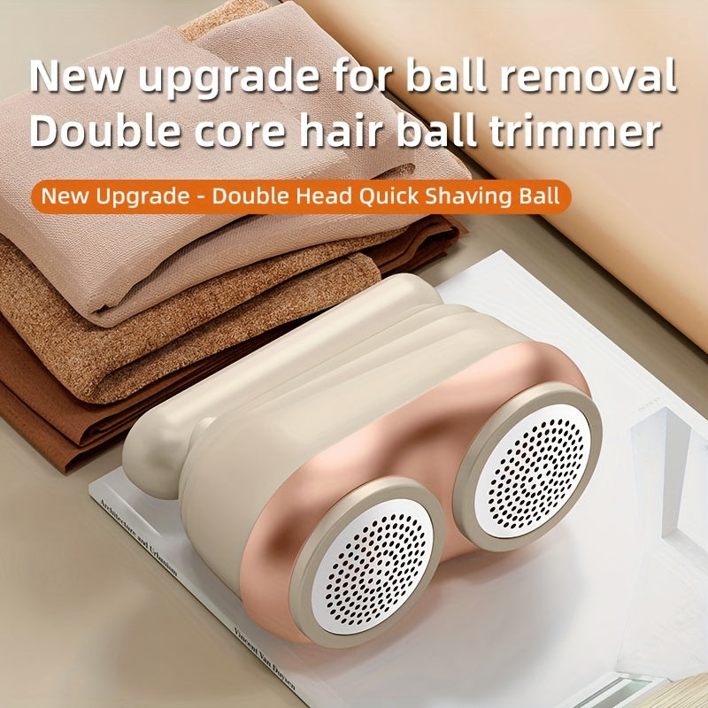 Electric Dual-Head Fabric Shaver with 12 Blades and Digital Display