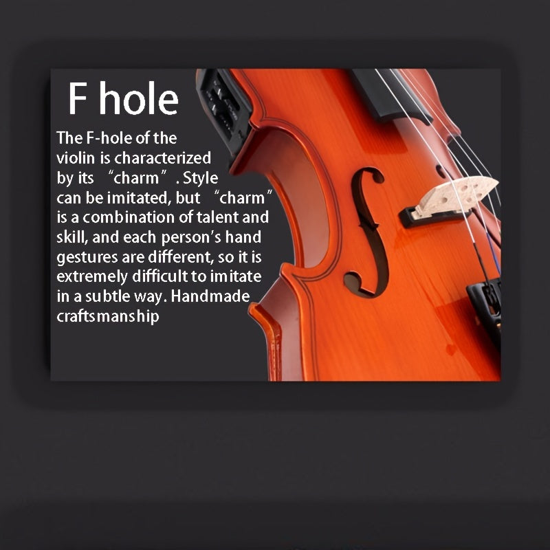 Violín eléctrico acústico de tamaño 4/4 con alimentación por batería y color amarillo o negro