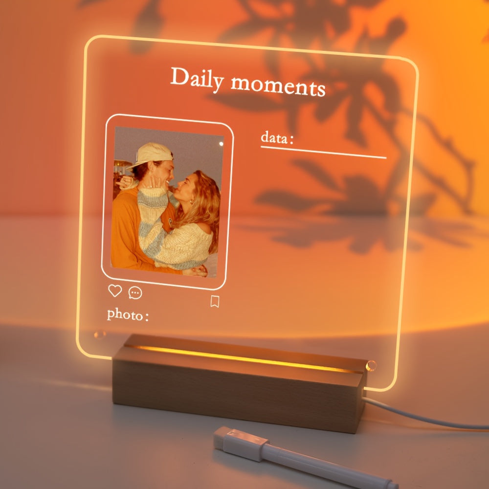 Индивидуальная акриловая фоторамка: создайте собственный декор, наполненный любовью, к Рождеству и Дню святого Валентина, идеально подходит для пар и памятных сувениров в память о питомцах, универсальный вариант для настольной и настенной экспозиции