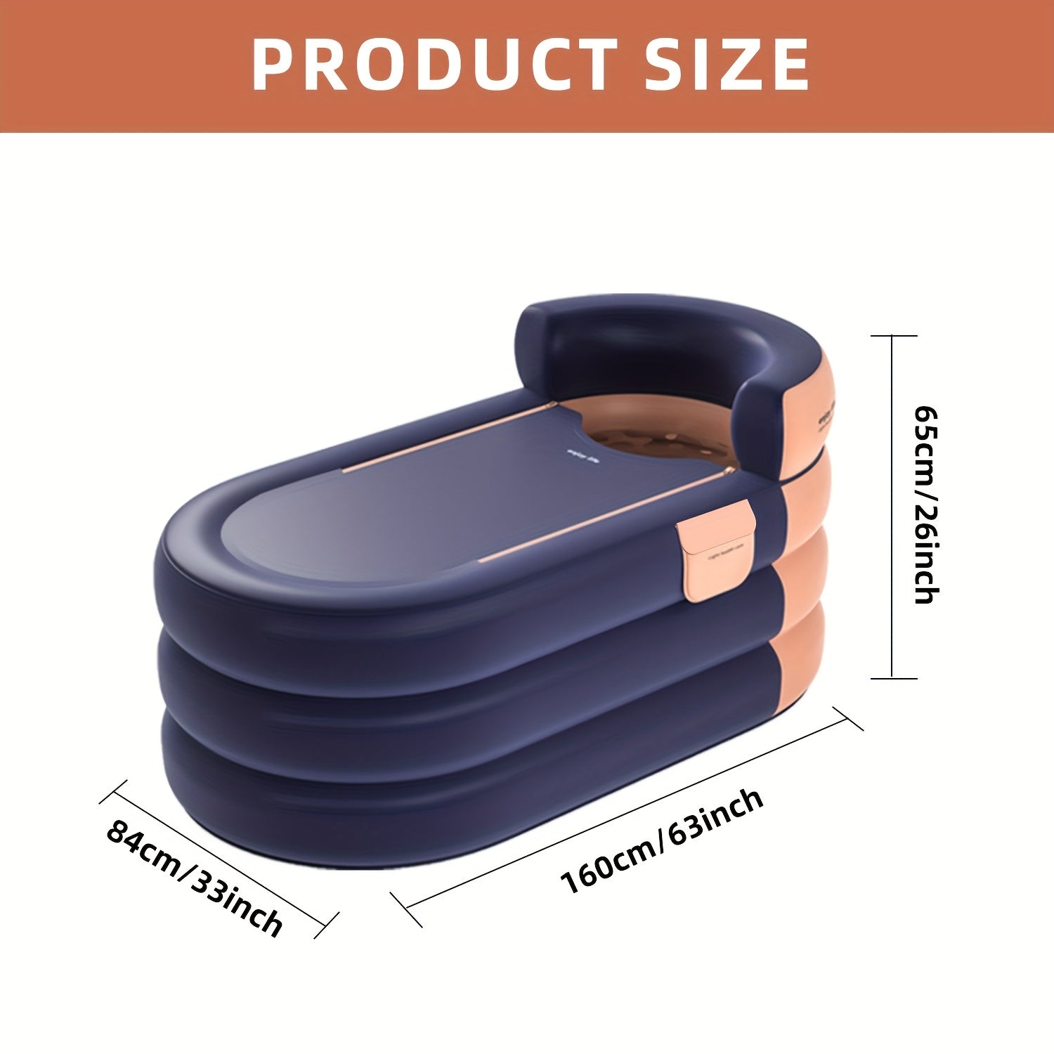 Ichki/tashqi foydalanish uchun qalin, oson shishiriladigan va drenajli dizaynga ega bo'lgan portativ va yig'iladigan spa vannasi.