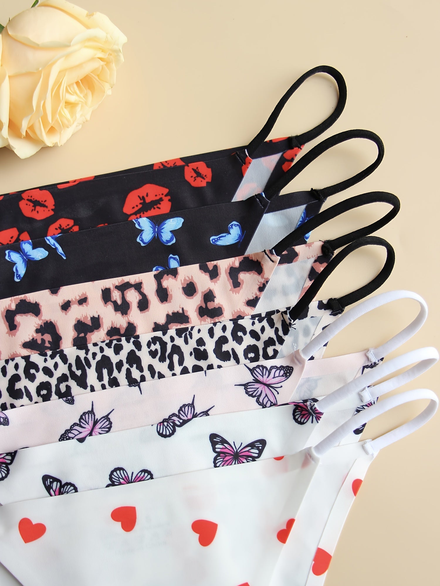 Women's Low Waist Printed Stretch Briefs Pack of 7 Comfortable Sexy Lingerie