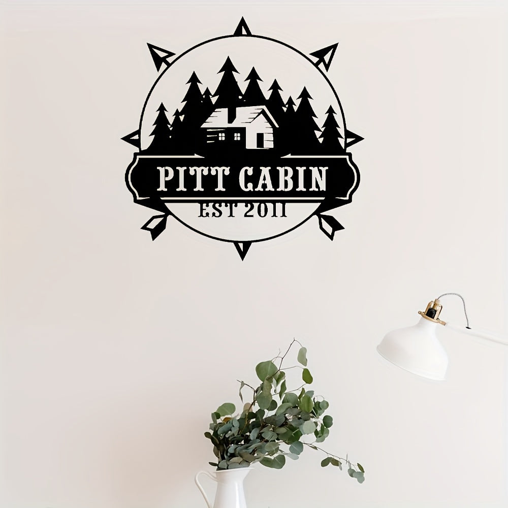 Personalized Rustic Metal Wall Sign for Cabin Decor Outdoor Home Art