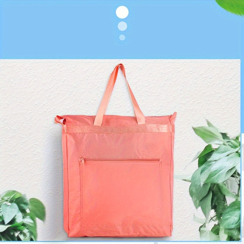 Foldable Waterproof Oxford Shopping Bag for Groceries and Travel