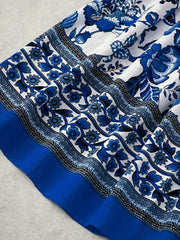 Women's Floral Print Flared Skirt Short Pleated Zipper Machine Washable