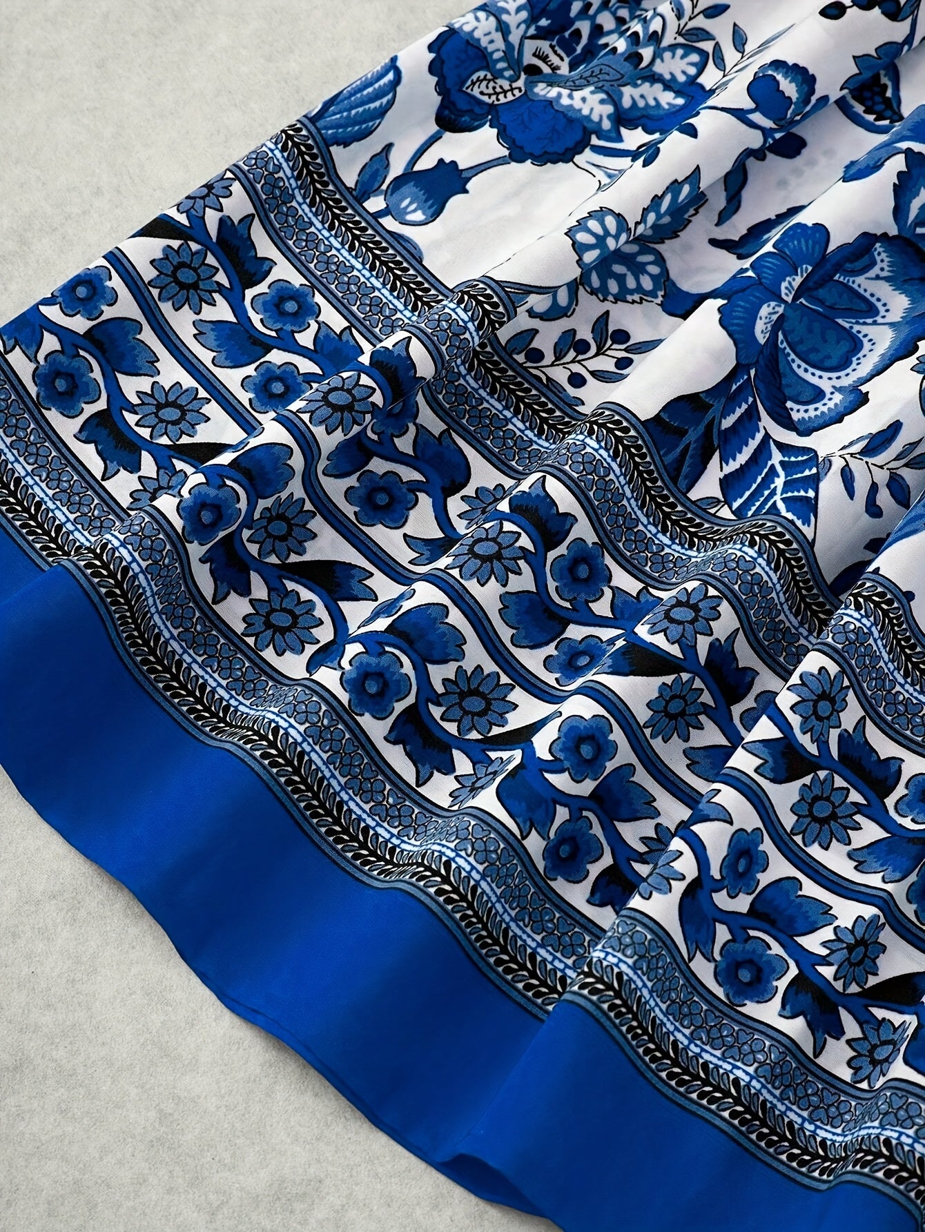 Women's Floral Print Flared Skirt Short Pleated Zipper Machine Washable