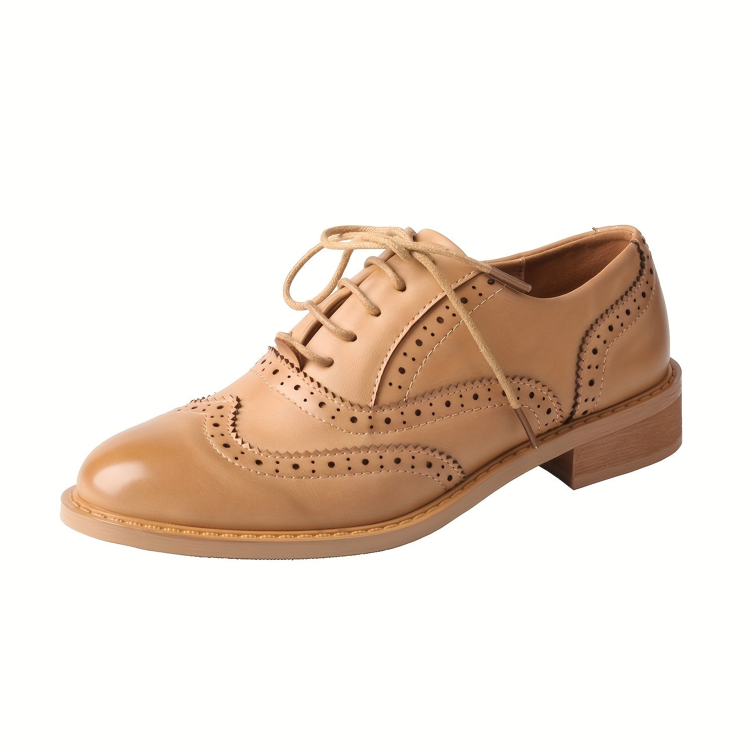 Women's Retro Lace Oxford Shoes Microfiber Cover TPU Sole Comfortable