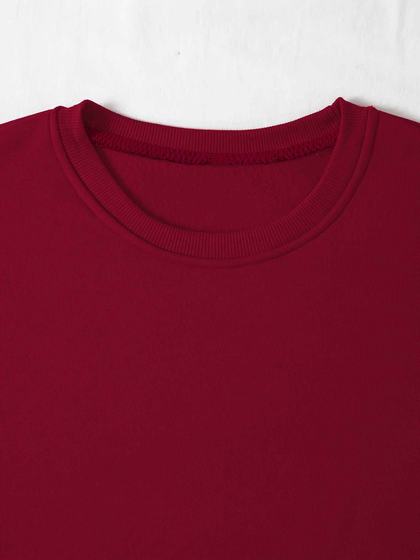 Women's Polyester Crew Neck Sweatshirt Long Sleeve Fall Winter Casual