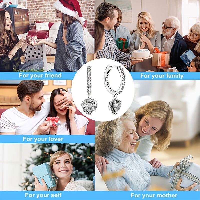 Chiroyli 925 Sterling Silver Yurak Shaklidagi Zargarlik to'plami - Noqulay teri uchun xavfsiz, Har kuni kiyish yoki sovg'a berish uchun ideal