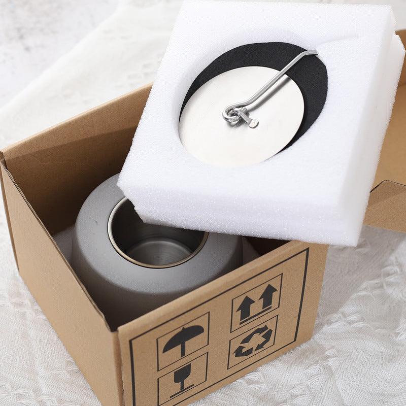 Compact Alcohol Stove for Indoor Outdoor Use with Cement Fireplace Set