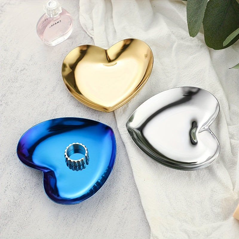 Zargarlik va kosmetika uchun yurak shaklidagi zanglamaydigan po'latdan yasalgan idish