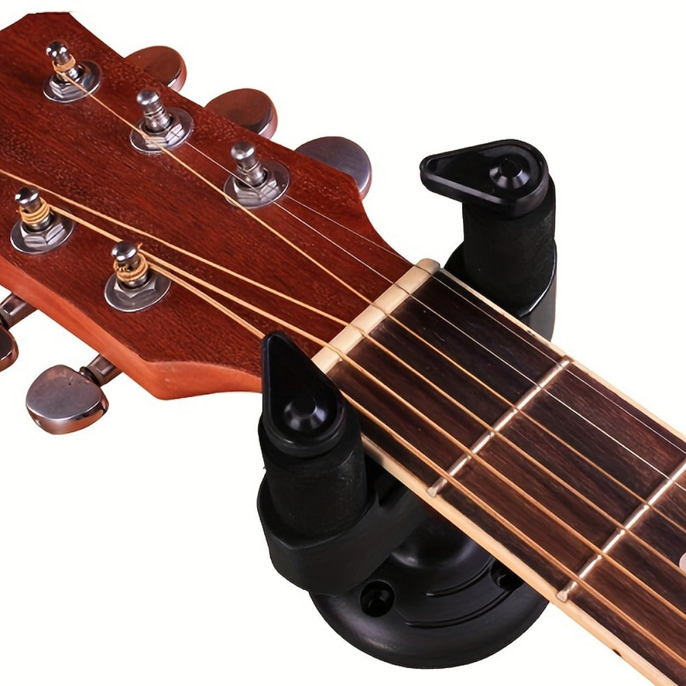 Soporte de pared en ABS negro para guitarra y violín, con gancho de 13cm