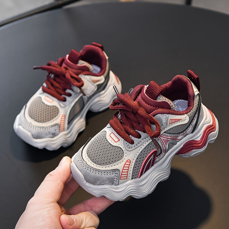 Teen Boys Girls Casual Breathable Anti-slip Sports Sneakers Low Top PU Rubber All-Season