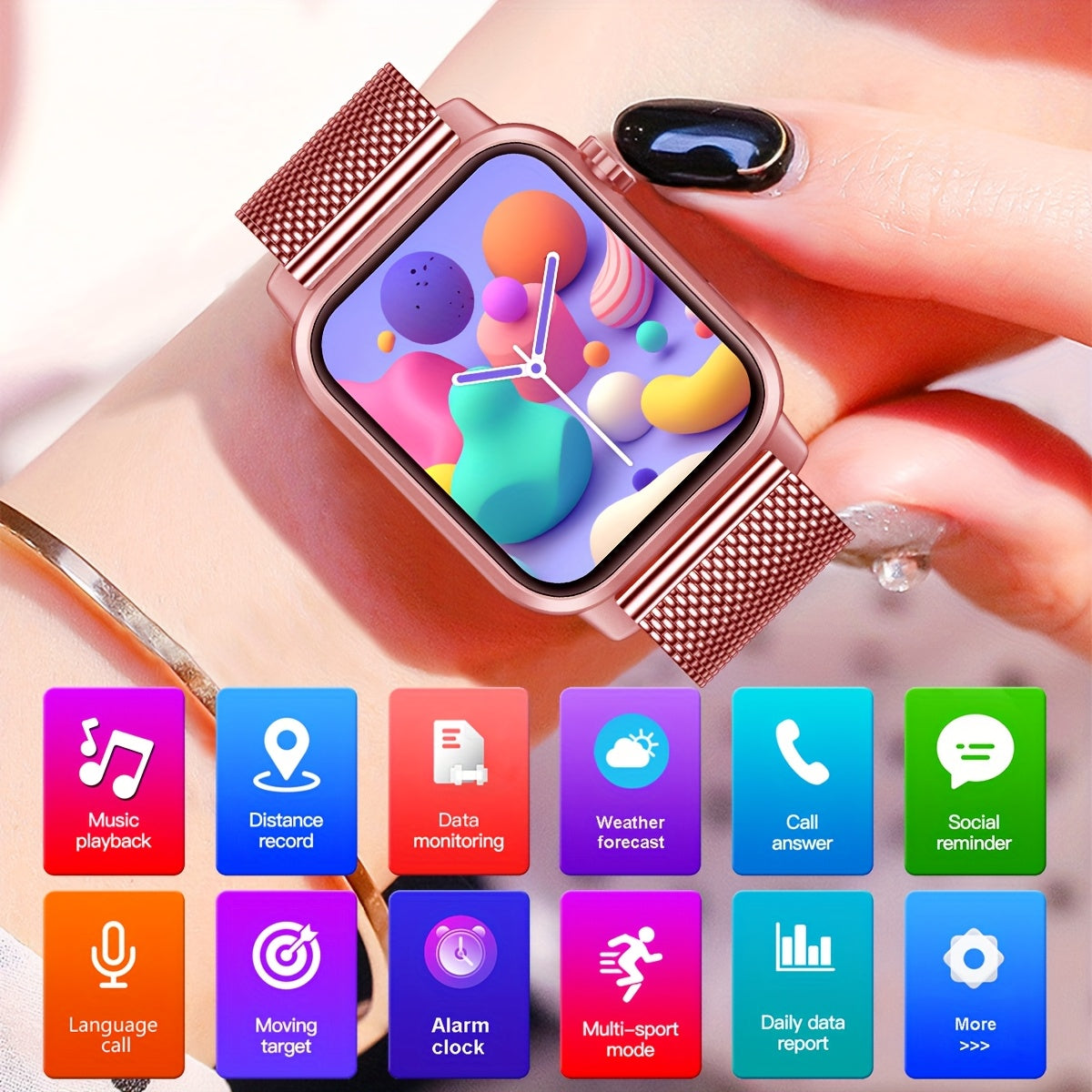 COIUSOR Смарт-часы с 3D динамическим спортивным циферблатом, встроенным светодиодным фонариком, большим экраном 4,7 см, настоящим беспроводным 5.3, более 100 спортивными режимами, ответом на звонки и их совершением, отправкой сообщений.