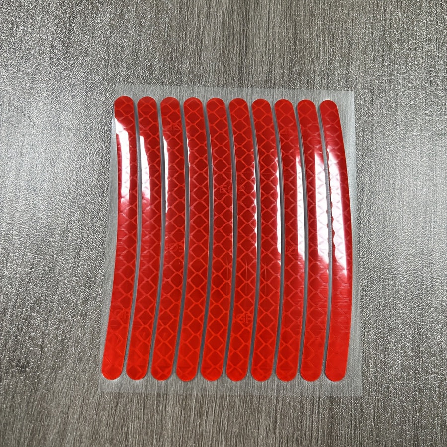 20pcs Reflective Wheel Hub Stickers Glow-in-the-Dark Safety Decals for Cars, Motorcycles, Bicycles