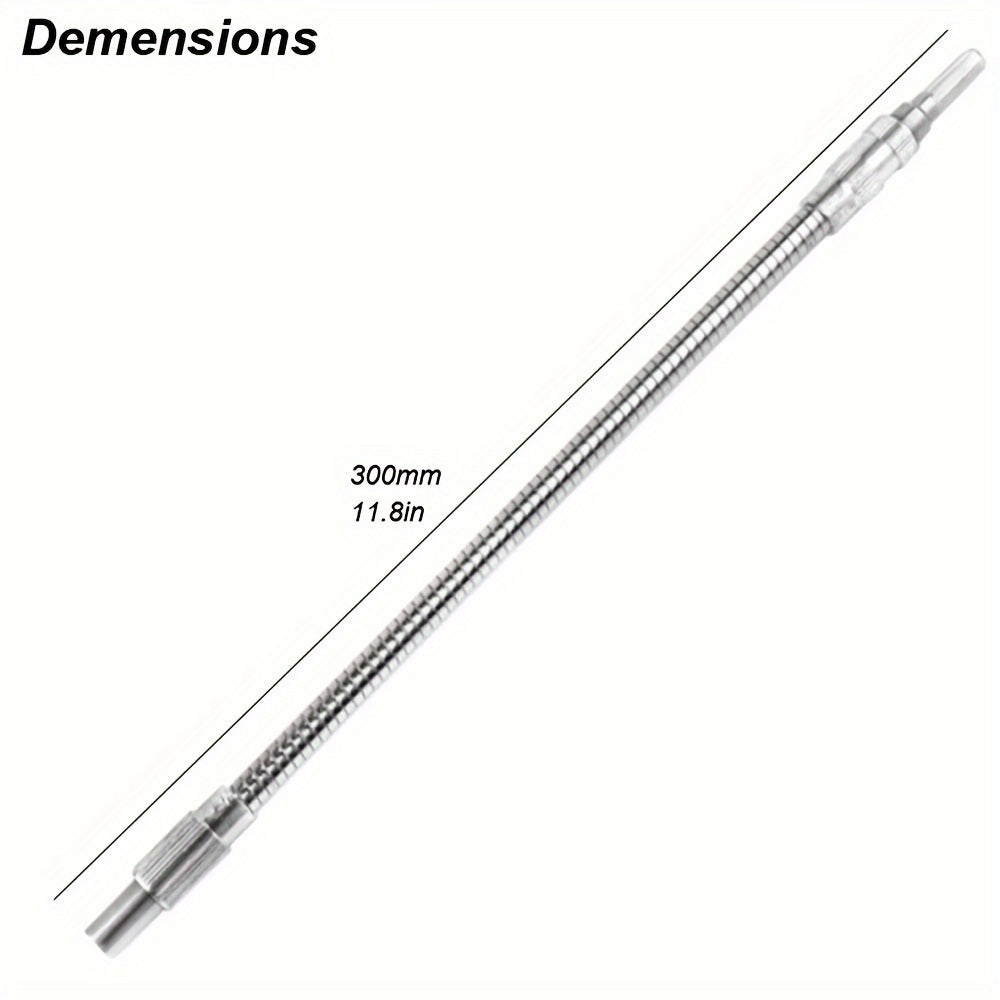 Гибкий металлический удлинитель для сверла с магнитным шестигранным хвостовиком для электрической отвертки