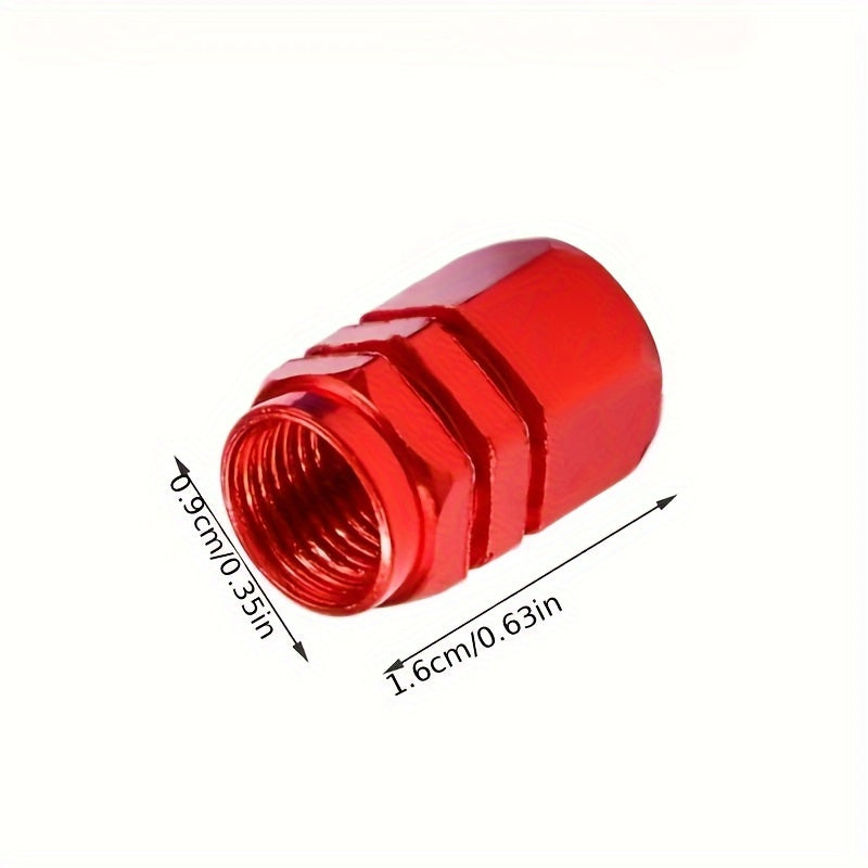 Set of 8 Aluminum Gold Tire Valve Caps Dustproof Compatible with Cars, Motorcycles, Trucks