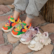 Kids Breathable Athletic Sneakers with Non-Slip Soles and Hook-and-Loop Closure for Spring and Fall