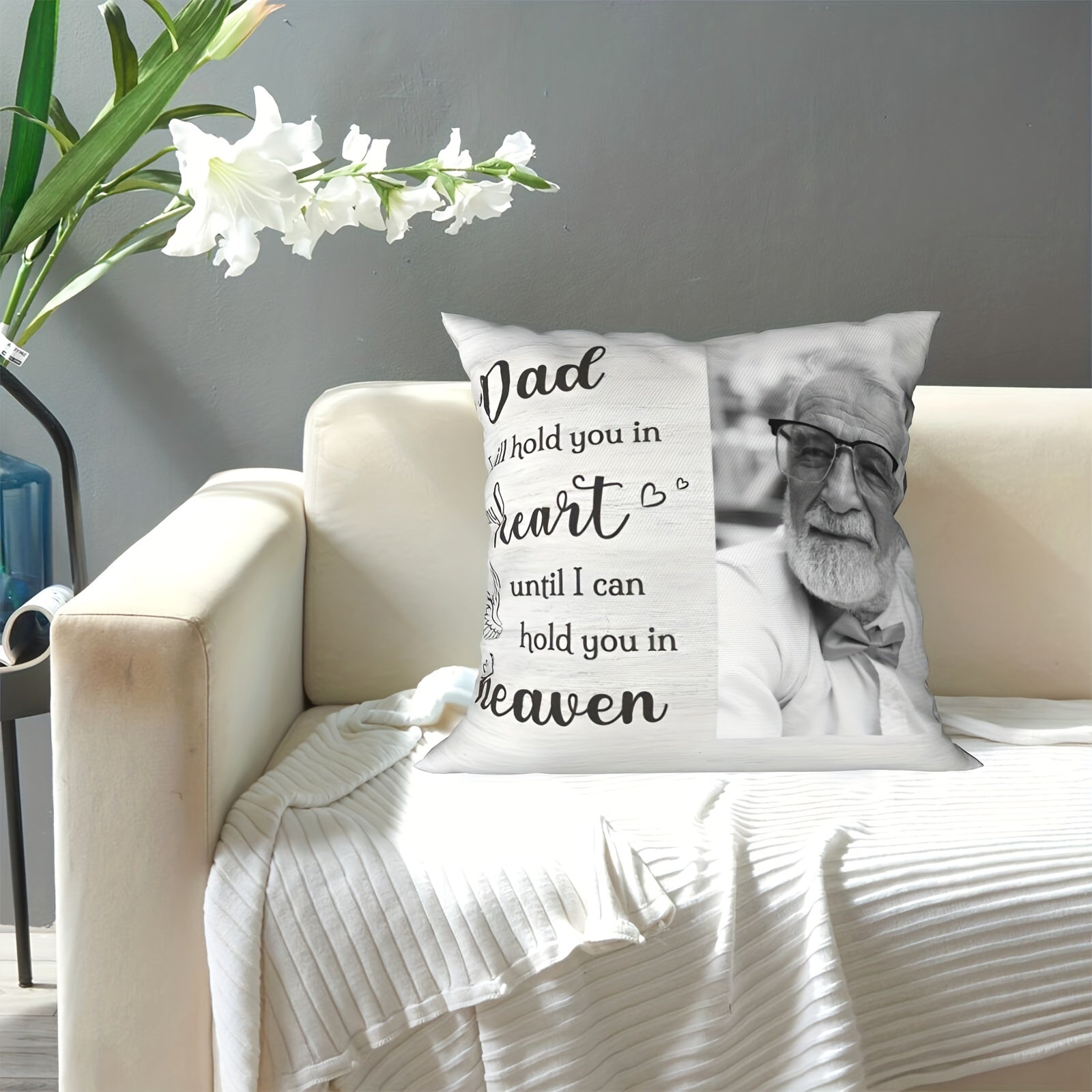 Personalized Dad Tribute Pillowcase Memorial Gift for Sympathy Home Decor