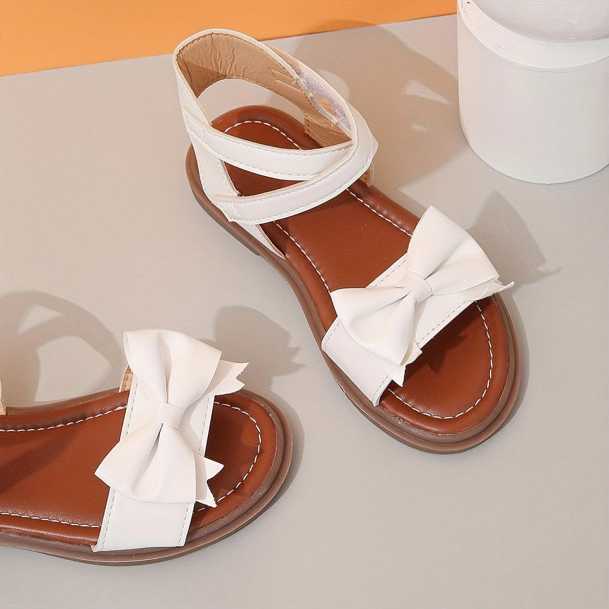 Girls' Open Toe Bowknot Sandals Lightweight Breathable Summer Fall Indoor Outdoor