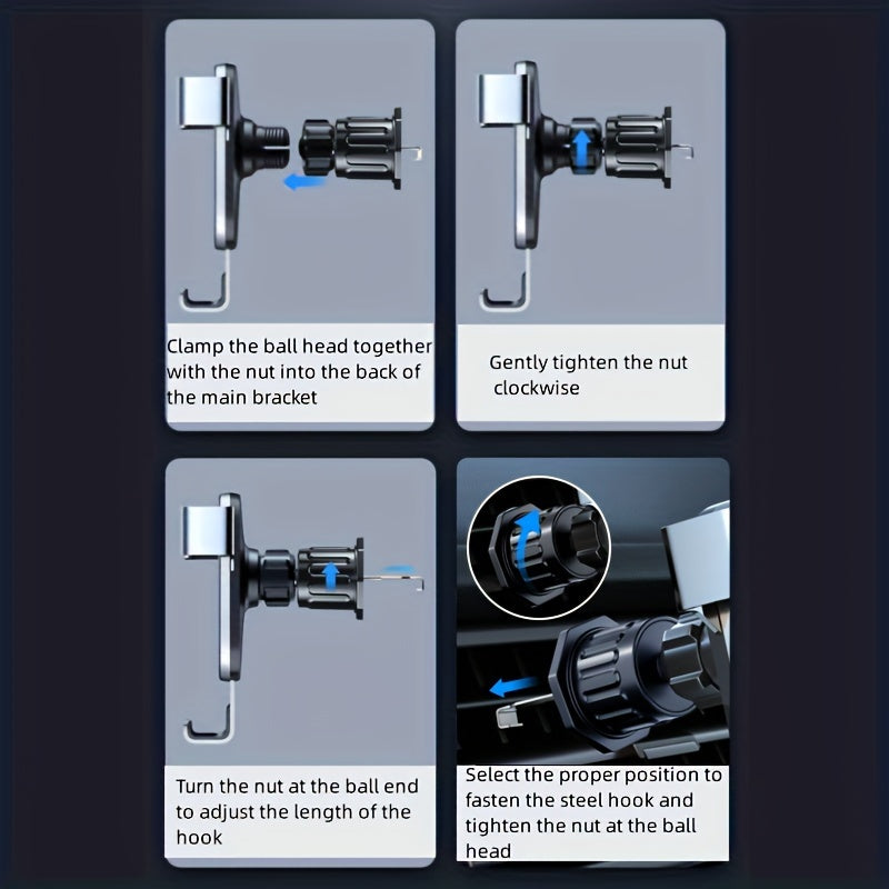 Soporte universal para teléfono de coche, soporte de tablero, ABS, sensor de gravedad, navegación