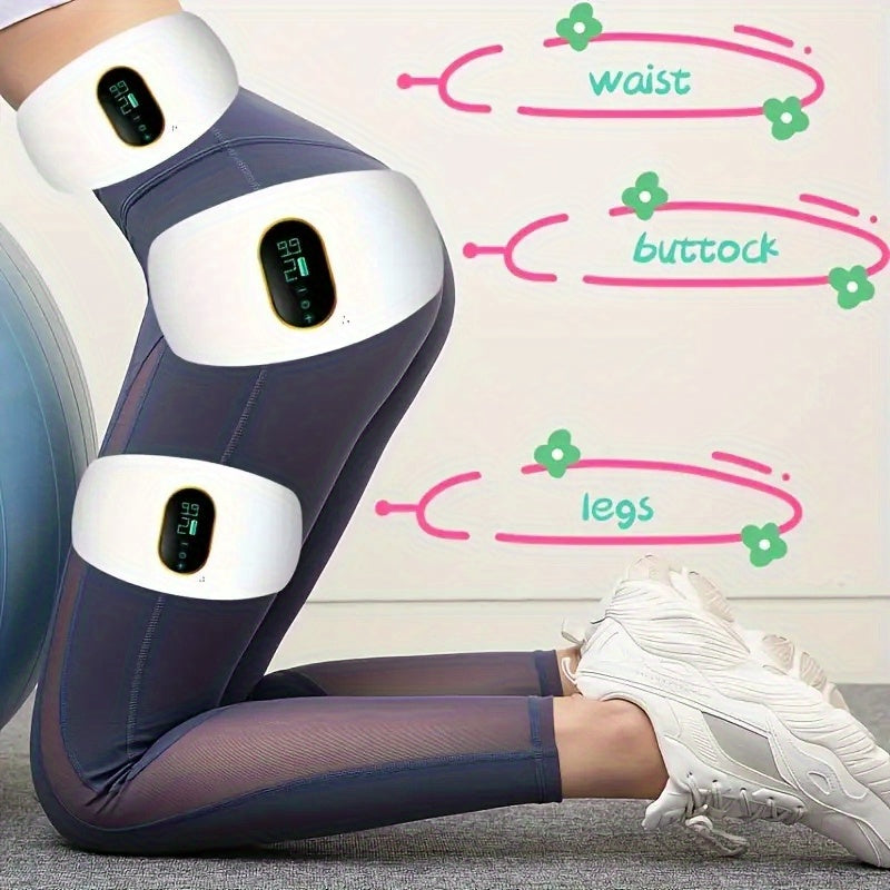 Portable Electric Abdominal and Full-Body Muscle Massager Rechargeable USB Charging