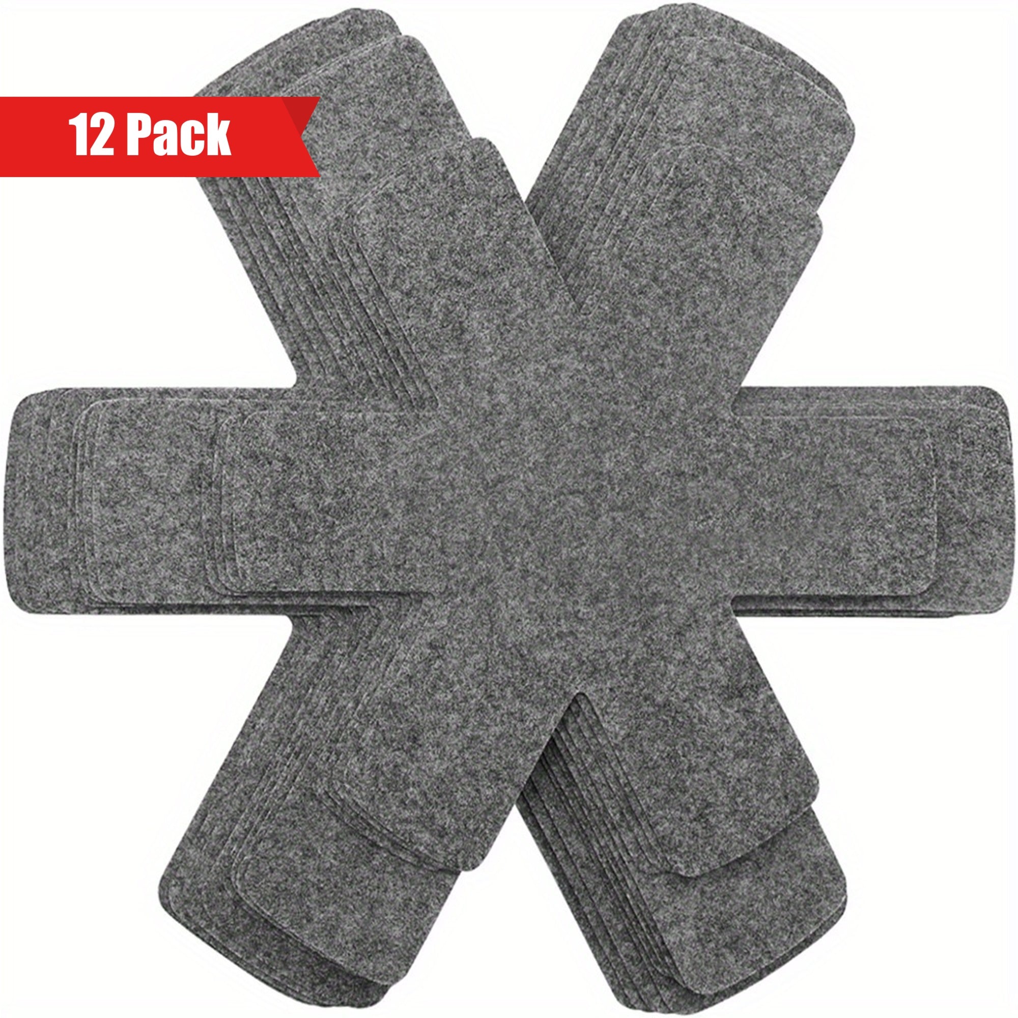 Pack of 12 Pot Protectors with 3 Sizes for Stacking Kitchenware No Power Needed