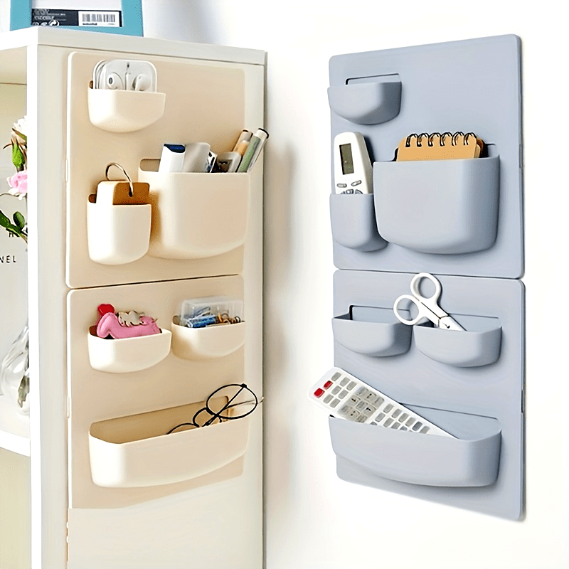 Wall Storage Rack for Bathroom and Kitchen Light Gray No Drilling Space-Saving Organizer for Cosmetics and Accessories