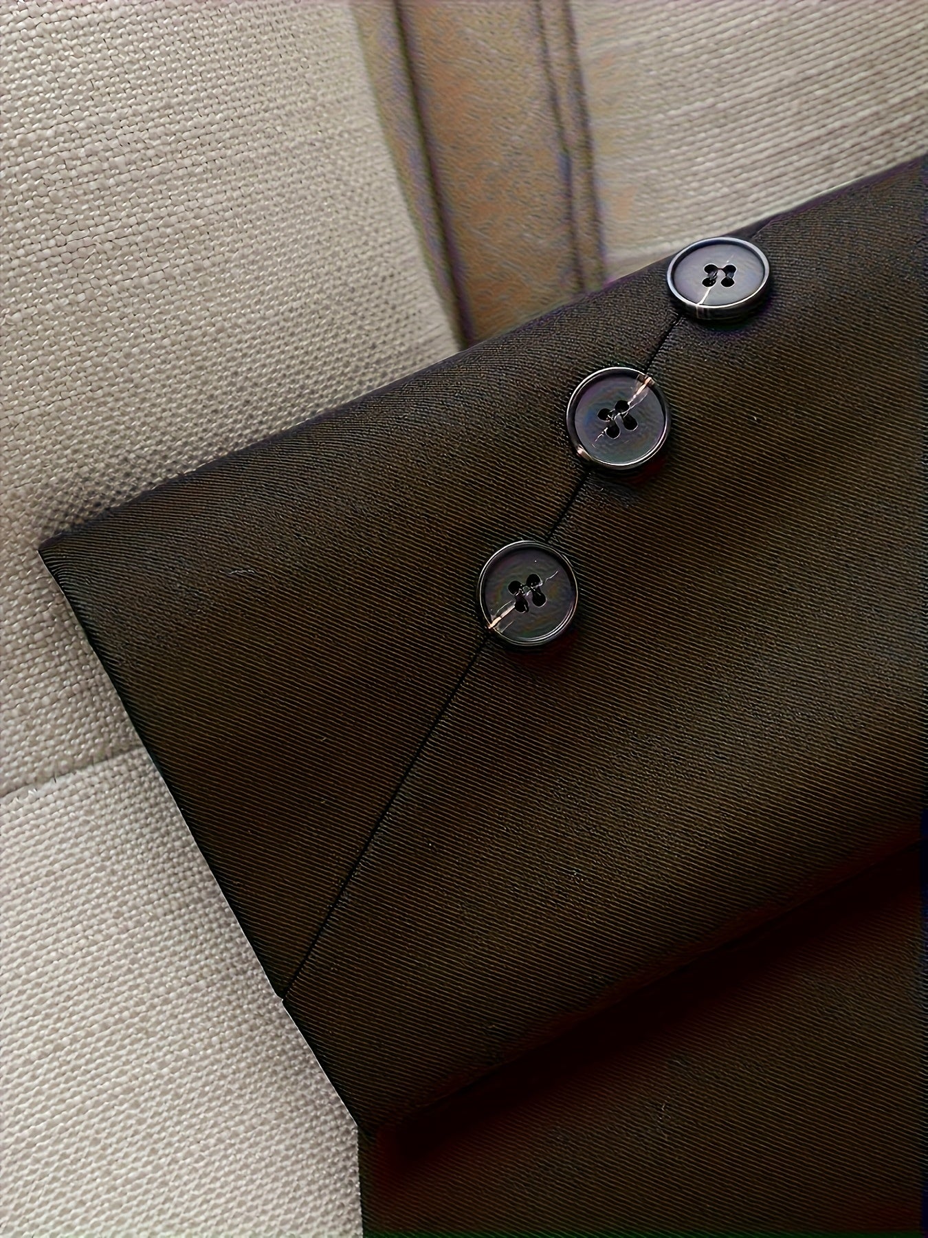 Women's Black Double-Breasted Blazer Long Sleeve Formal Suit