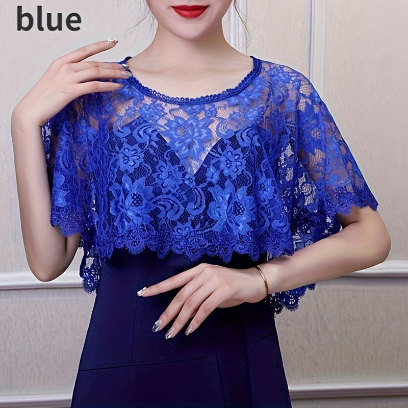 Bridal Lace Shawl Polyester Cape for Wedding Gowns and Special Occasions