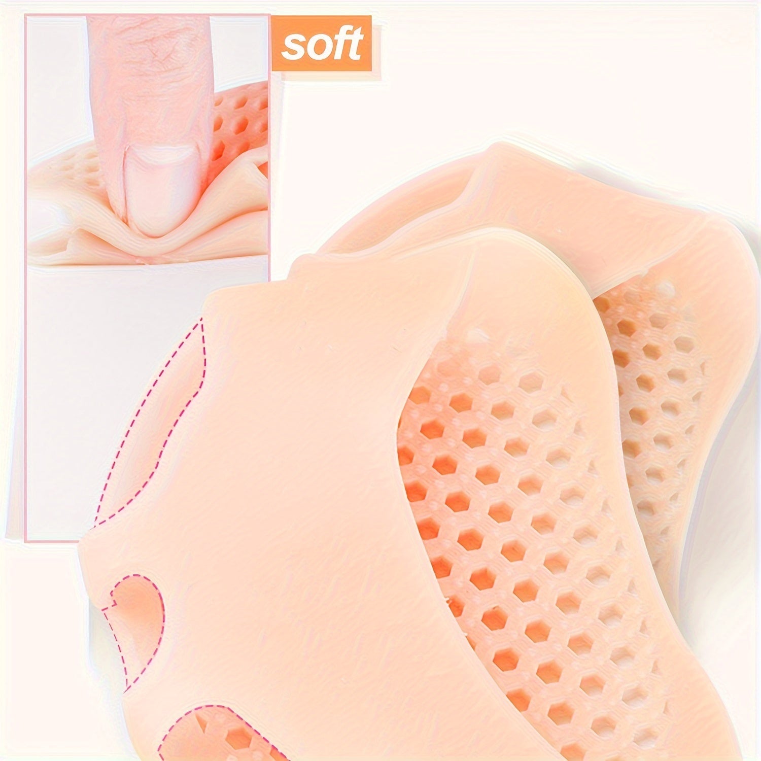 Women's Silicone Gel Foot Pads Metatarsal Support Cushions 10pcs