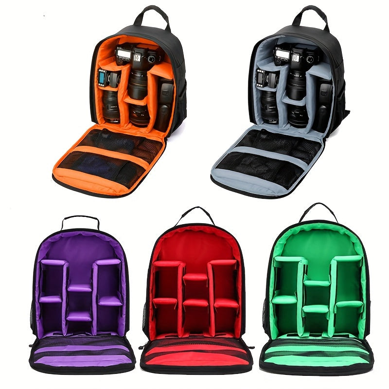 Waterproof Camera Backpack Large Capacity Lightweight Polyester for Nikon Canon in Multiple Colors