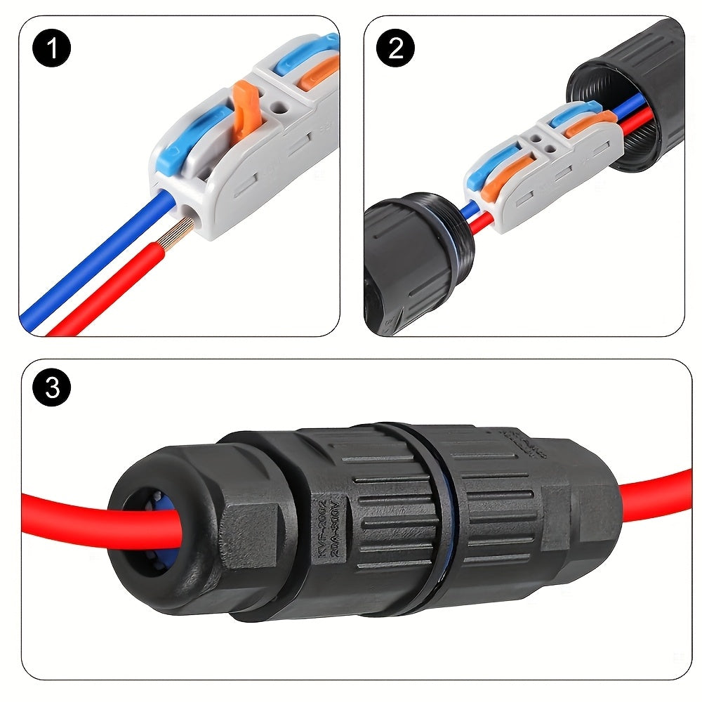 Cable Connector Quick Connection Terminal, 5.08cm, Outdoor LED Light, No Welding