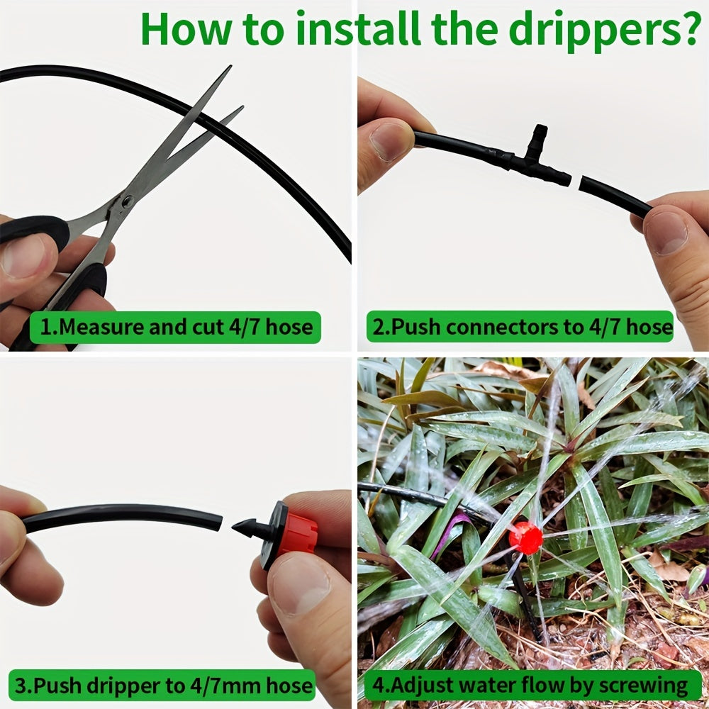 Клапан для полива сада, регулируемый капельник, микроподвод воды для балкона, двора, теплицы, 50/500/1000 шт.