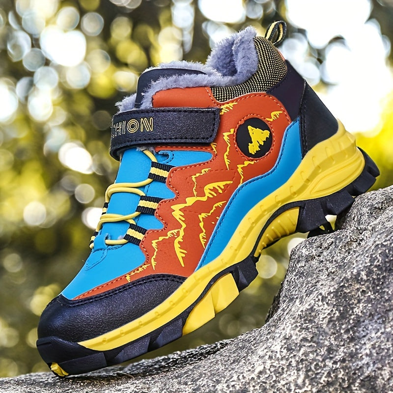 O'g'il bolalar uchun mo'ynali ichki qismi bilan qor botinkalari, iliq, zamonaviy, qulay, qizlar uchun 30-40 o'lchamlarda.