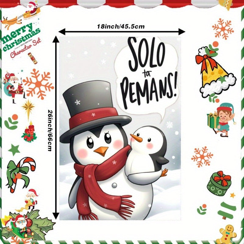 Christmas Towel 18x66cm Snowflakes and Tree Design Festive Decor Gift