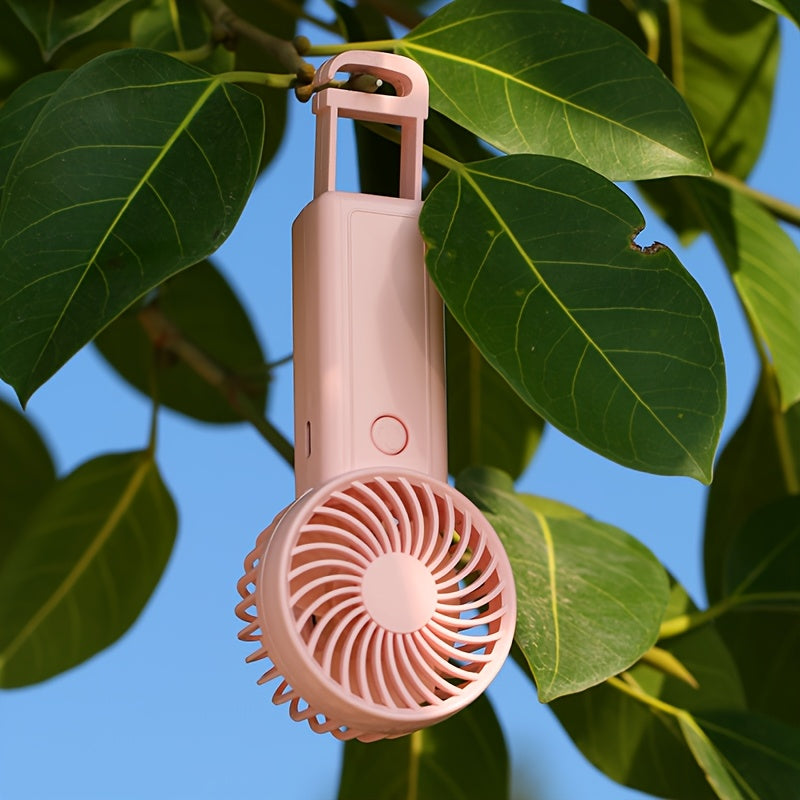 3-Speed Portable Handheld Fan USB Rechargeable Lightweight Wearable for Indoor Outdoor Use