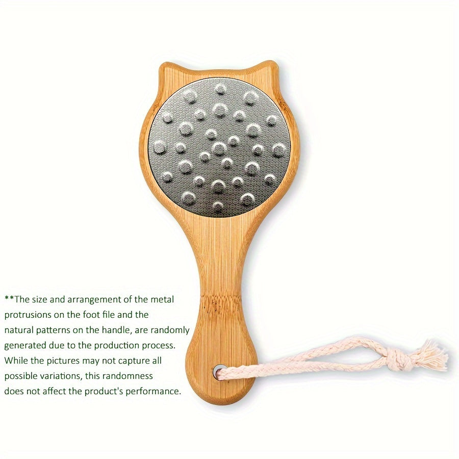 Lima de pies de doble cara con mango de bambú para eliminar callos y cuidado de pies 1 o 2 piezas