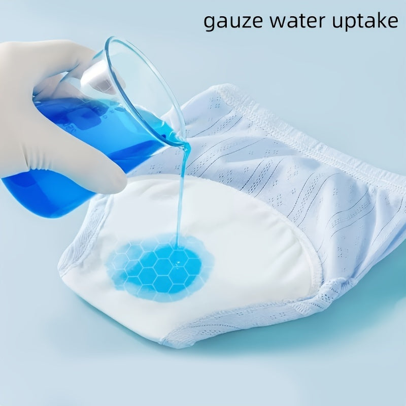 Set of 3 Toddler Potty Training Pants Breathable Cotton Gauze Washable Diaper Pants