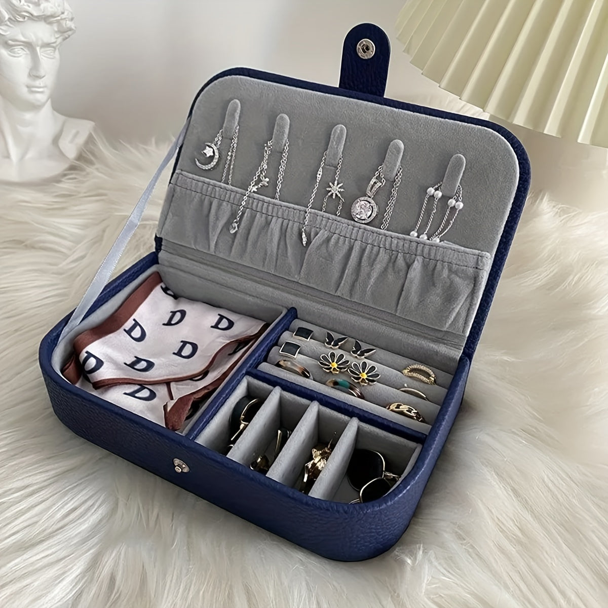 Органайзер для украшений для путешествий для женщин и мужчин, компактный кейс для хранения