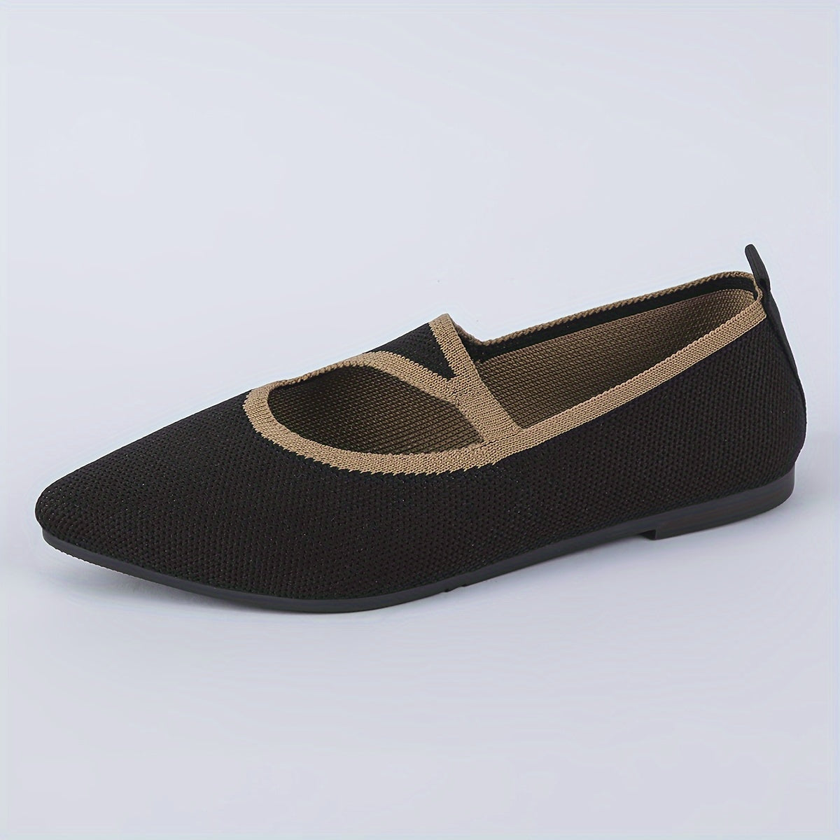Women's Slip-On Flats with Pointed Toe and Rubber Sole for All Seasons