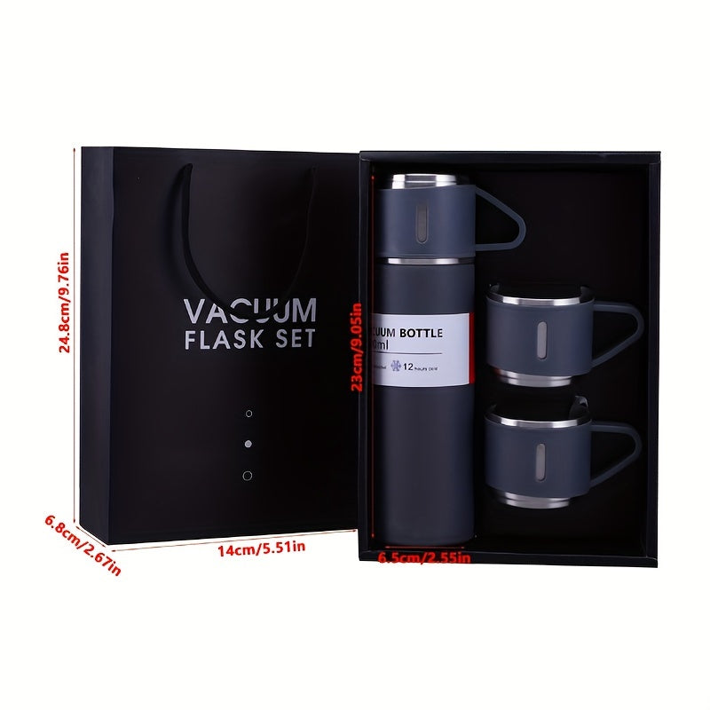 3 dona zanglamas po'latdan yasalgan izolyatsiyalangan stakanlar to'plami, 500ml/16.9oz, issiq va sovuq ichimliklar uchun, ochiq havoda foydalanish uchun qulay.