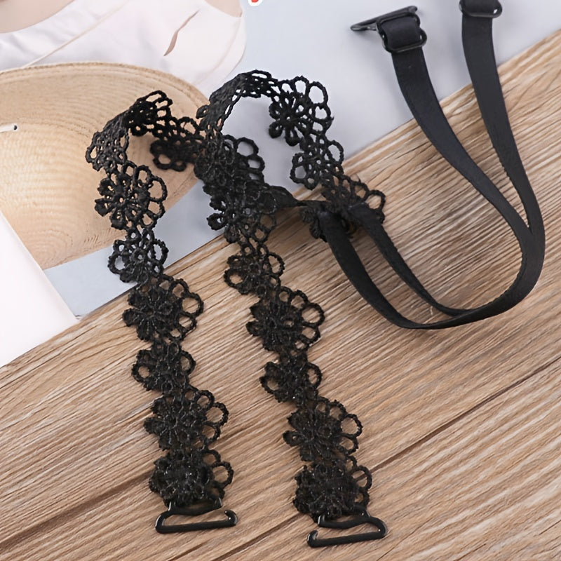 Adjustable Lace Flower Underwear Straps for Women Seamless Lingerie Accessories