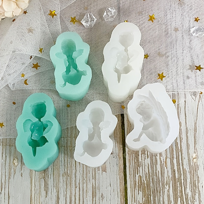 Cupid and Angel Silicone Fondant Mold for Cake Decorations and Chocolate Molding
